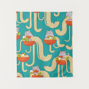 Tapete De Parede Chatos de macarrão e gatos engraçados. Noodles c