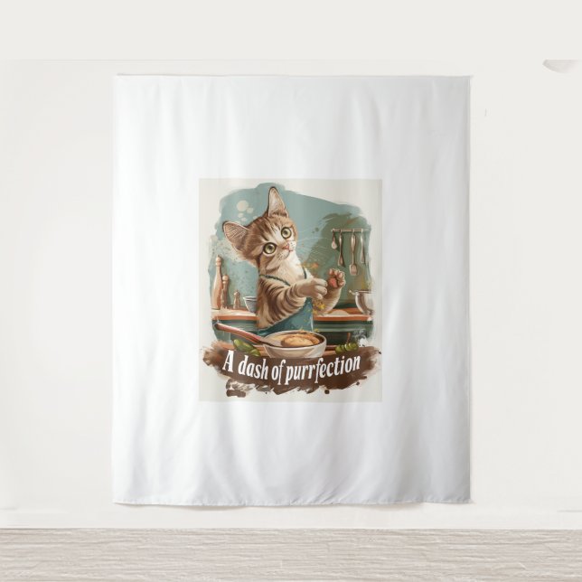 Tapete De Parede Chef de Gato Culinário (Frente)