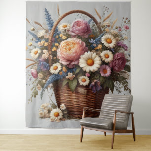 Tapete De Parede Cheio De Flores