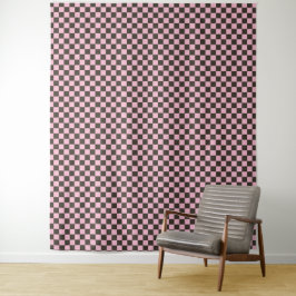 Tapete De Parede Cherry blossom checkered board pattern