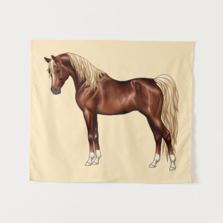 Tapete De Parede Chestnut Egípcio Arabarábico Horse Flaxen Mane & T