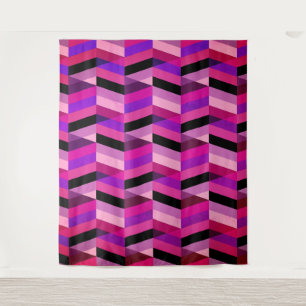 Tapete De Parede Chevron/Herringbone Abstrato   Roxos e Violeta