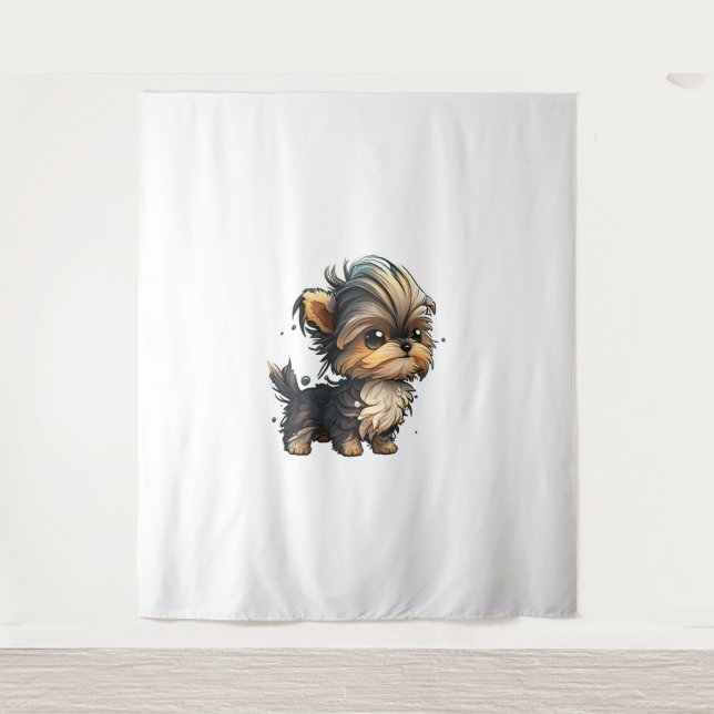 Tapete De Parede Chibi Yorkshire Terrier (Frente)