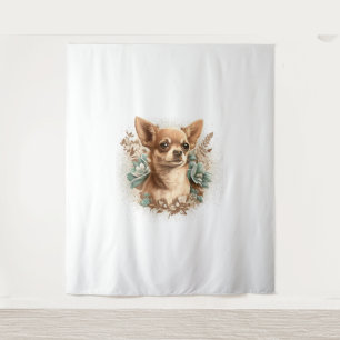 Tapete De Parede Chihuahua Cute Dog Linda Flores Rapariga