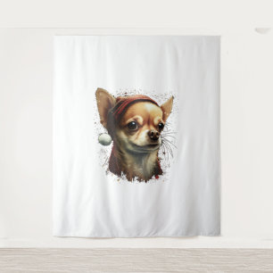 Tapete De Parede Chihuahua Felry Natal X-Mas Tree Cute