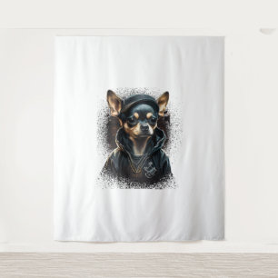 Tapete De Parede Chihuahua Legal Cachorro Rap-Salto Gangster
