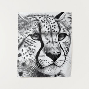 Tapete De Parede Chita Animal Wild Nature Illustration Line Epic