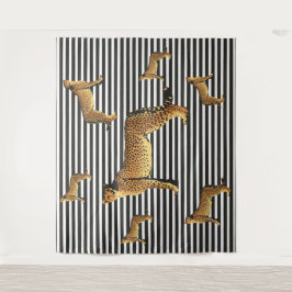 Tapete De Parede Chita E Padrão De Stripe