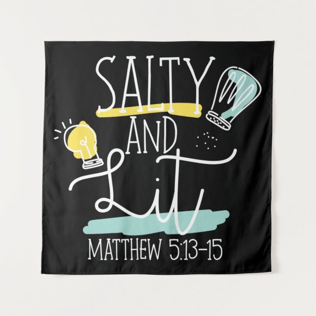 Tapete De Parede Christian Bíblia Verse Salty E Lit Matthew (Frente)
