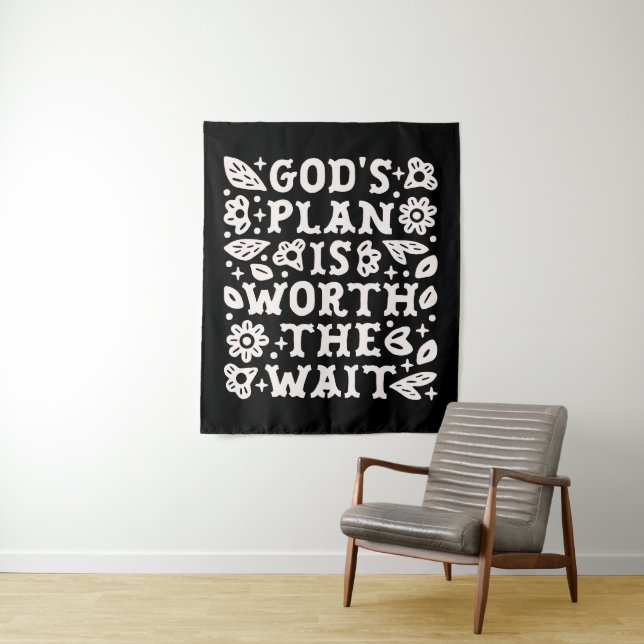 Tapete De Parede Christian girl mental health quotes trust god plan (In Situ)
