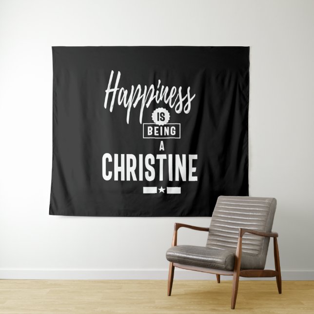 Tapete De Parede Christine Personalised Name Birthday Gift (In Situ (Horizontal))