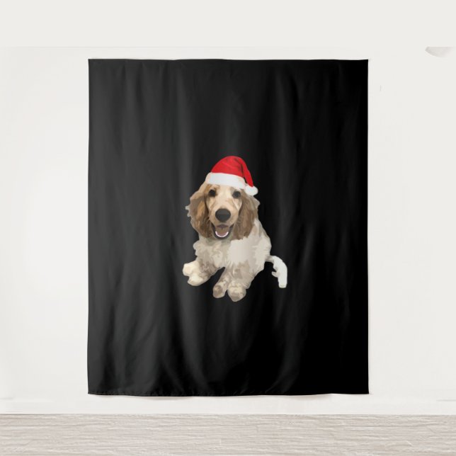 Tapete De Parede Christmas Cocker Spaniel (White) Essential T-Shirt (Frente)