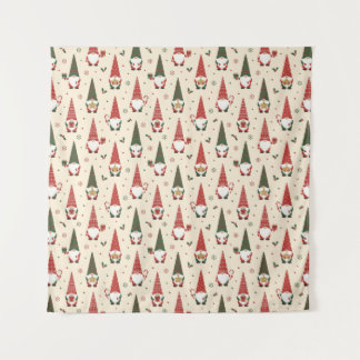 Tapete De Parede Christmas Gnome Party Pattern