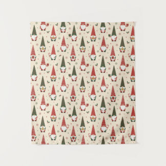 Tapete De Parede Christmas Gnome Party Pattern