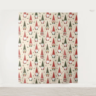 Tapete De Parede Christmas Gnome Party Pattern