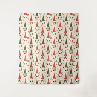 Tapete De Parede Christmas Gnome Party Pattern