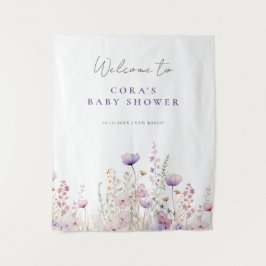 Tapete De Parede Chuva de Bebê Campo de Flores Silvestres Meadow Wo