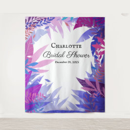 Tapete De Parede Chuva de Noiva Folhas Tropical Fundo Watercolor