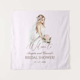 Tapete De Parede Chuva de Noiva Rosa Ternura Elegante Noiva Para Se