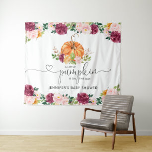 Tapete De Parede Chuva de outono em burgundy baby shower