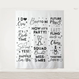 Tapete De Parede Chuva de presentes preto texto cabine de fotos Fun