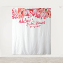 Chuva de Rosas Elegante em Script para Chá de Noiv