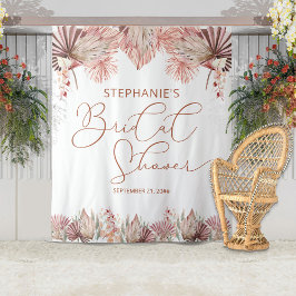 Tapete De Parede Chuveiro de Noiva Boho com Caligrafia Elegante e P