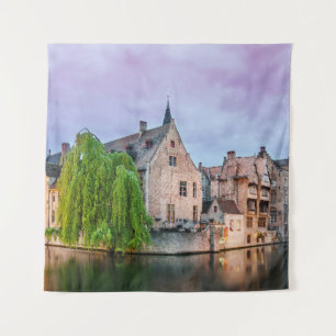 Tapete De Parede Cidade antiga de Bruges e torre de Belfry
