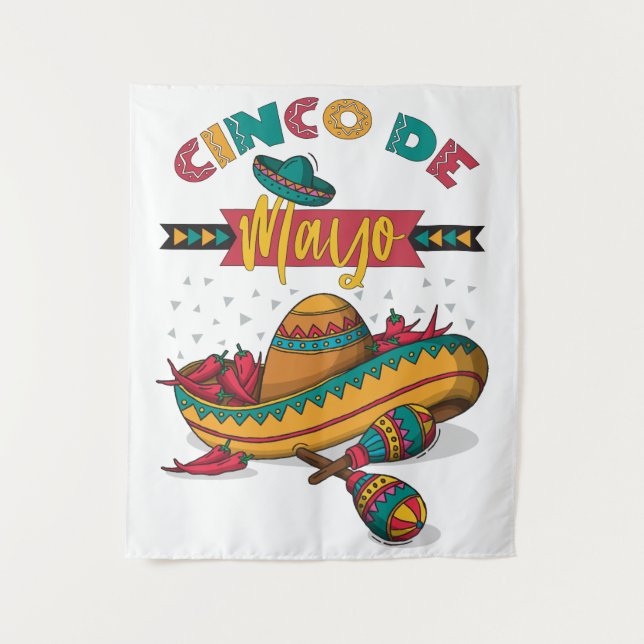 Tapete De Parede Cinco de Mayo Ilustração, 2/1 (Frente)