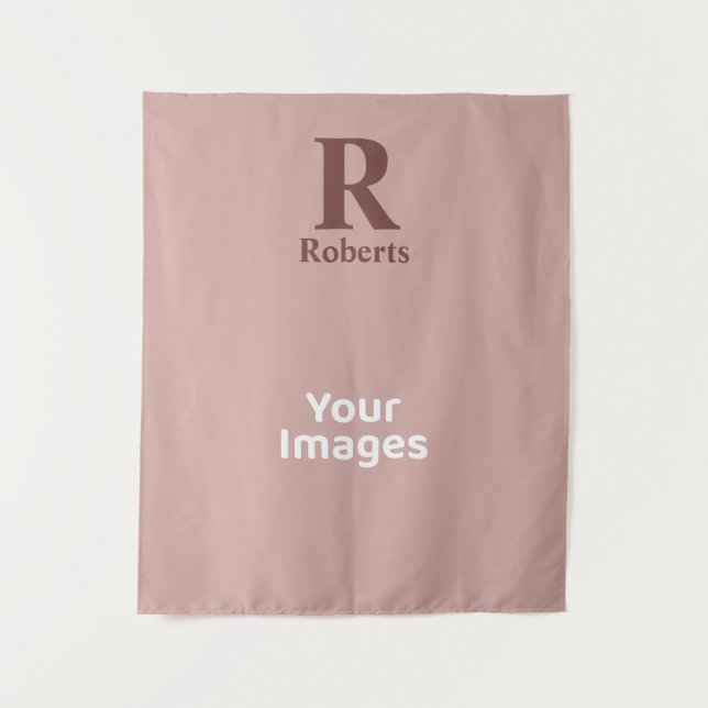 Tapete De Parede Cinnamon Rosa inicial/nome/família (Frente)