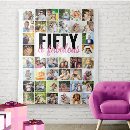 Tapete De Parede Cinquenta e Fabuloso Aniversário de 40 Colagem de 