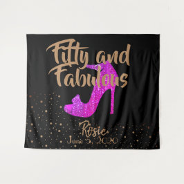 Tapete De Parede Cinquenta e Fabuloso Texto Rosa Quente Dourado Gar