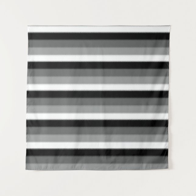 Tapete De Parede Cinza Black White Stripes Design (Frente)