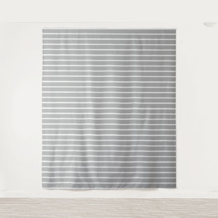 Tapete De Parede Cinza de Cinzas e Design de Stripes Brancas