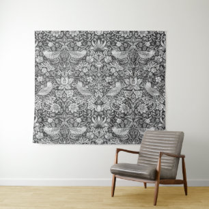 Tapete De Parede Cinza de Thef de Morango, William Morris