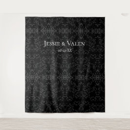 Tapete De Parede Cinza e Casamento Gótico Negra