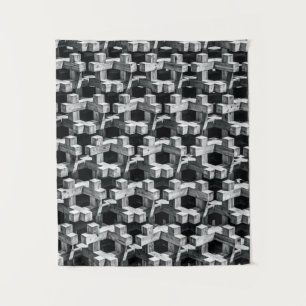 Tapete De Parede Cinzas e cruz negra