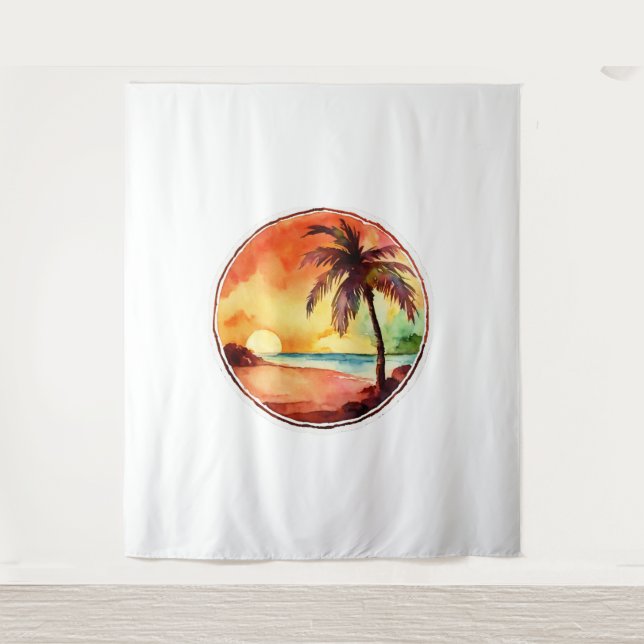 Tapete De Parede Círculo de água da palma (Frente)