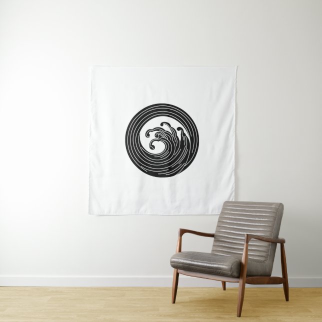 Tapete De Parede Círculo de onda em turbilhão (In Situ)