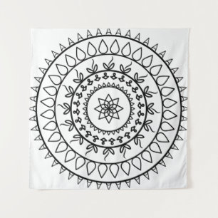 Tapete De Parede Círculo espiritual da tatuagem de Mandala