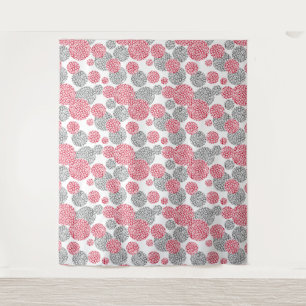 Tapete De Parede Círculos com cinza e impressão de pele-leopardo ve