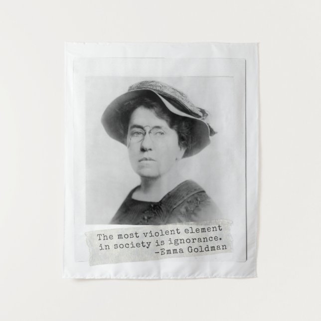 Tapete De Parede Citação de Emma Goldman - Ignorância - Ativismo fe (Frente)