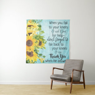 Tapete De Parede Citação de oração inspiradora Sunflower-Christ