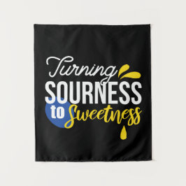 Tapete De Parede Citação Motivacional de Limão de Areia a Doce