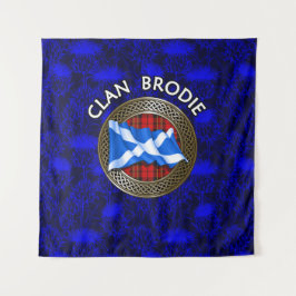 Tapete De Parede Clan Brodie Tartan Knot & Flag