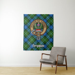 Tapete De Parede Clan Ferguson Crest sobre Tartan