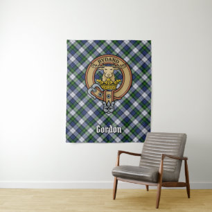 Tapete De Parede Clan Gordon Crest sobre Dress Tartan