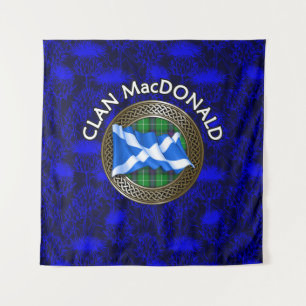 Tapete De Parede Clan MacKenzie Crest & Tartan Knot no Thistle