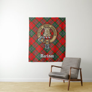 Tapete De Parede Clan MacLean Crest sobre Tartan