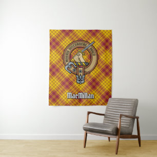 Tapete De Parede Clan MacMillan Crest over Dress Tartan